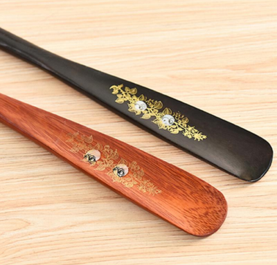 Long 21.5" Wooden Shoe Horn