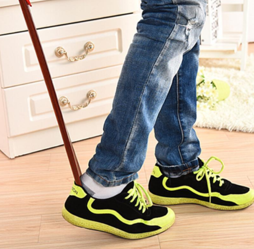 Long 21.5" Wooden Shoe Horn